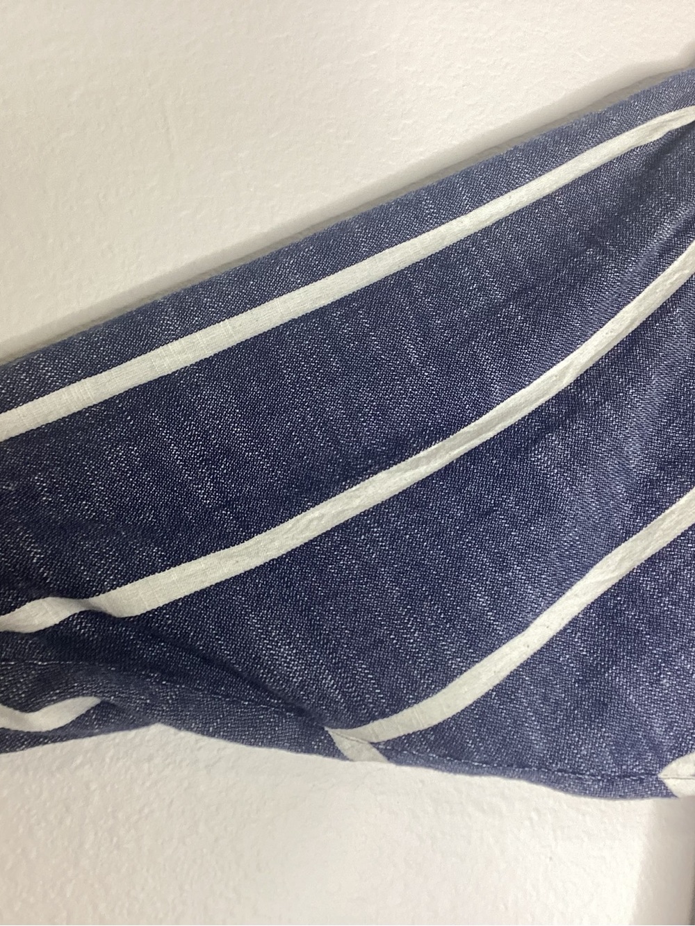 Ace & Jig Navy Striped Top Dolman Sleeves Pleated Organic Cotton EUC Med - Picture 3 of 7